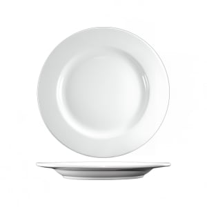 129-DO214 14 1/4" Round Dover™ Plate - Ceramic, European White