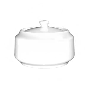 129-DO61 14 oz Dover™ Sugar Bowl - Porcelain, European White