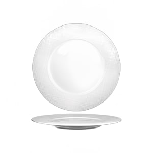 129-DR22 8 3/8" Round Dresden™ Plate - Porcelain, Bright White
