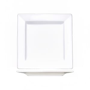129-EL6 6 1/4" Square Elite™ Plate - Porcelain, Bright White