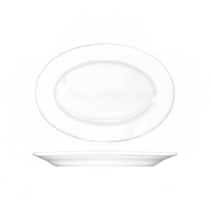 129-DO81 9 3/8" x 6 5/8" Oval Dover™ Platter - Porcelain, European White