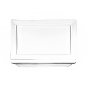 129-EL16 9 7/8" x 6" Rectangular Elite™ Platter - Porcelain, Bright White