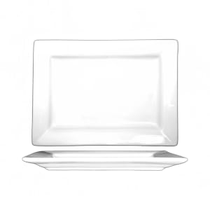 129-EL24 Rectangular Elite™ Plate - 7 5/8" x 4 3/8", Porcelain, Bright White