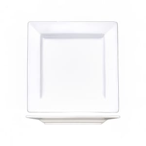 129-EL9 9 1/8" Square Elite™ Plate - Porcelain, Bright White