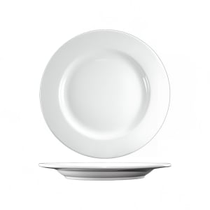 129-DO211 11" Round Dover™ Plate - Ceramic, European White