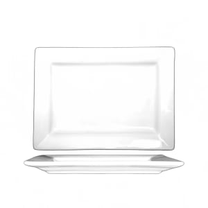 129-EL22 8" x 5 7/8" Rectangular Elite™ Platter - Porcelain, Bright White