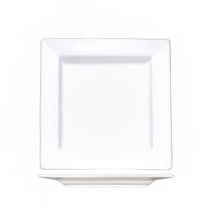 129-EL10 10 3/4" Square Elite™ Plate - Porcelain, Bright White