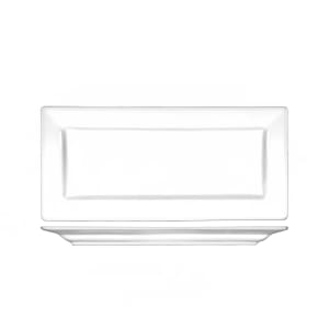 129-EL14 14" x 7" Rectangular Elite™ Platter - Porcelain, Bright White