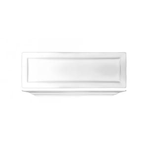 129-EL50 16 1/8" x 5 1/2" Rectangular Elite™ Platter - Porcelain, Bright White