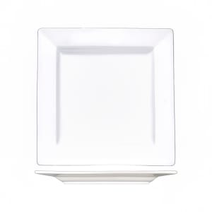 129-EL40 12" Square Elite™ Plate - Porcelain, Bright White