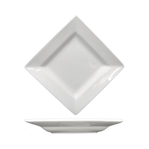 129-EL208 8" Square Elite™ Platter - Porcelain, Bright White