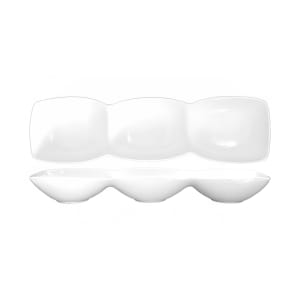 129-FA3165 21 oz Rectangular Bowl Platter - Porcelain, Bright White