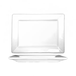 129-EL28  8" x 5 5/8" Rectangular Elite™ Platter - Porcelain, Bright White
