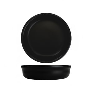 129-OB55B 8 oz Round Crème Brulee - Ceramic, Black
