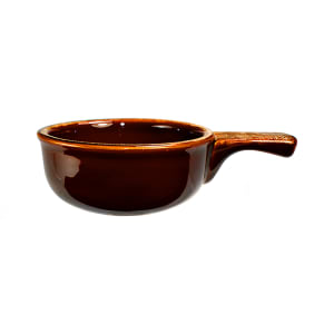 129-OSC15H 12 oz Round Soup Crock - Ceramic, Caramel