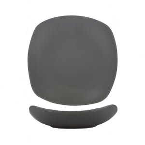 129-QP18MG 16 oz Square Quad™ Soup Bowl/Plate - Porcelain, Matte Gray