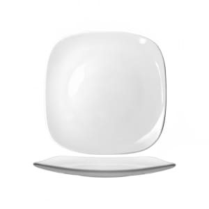 129-QP9 9 3/4" Square Quad™ Plate - Porcelain, European White