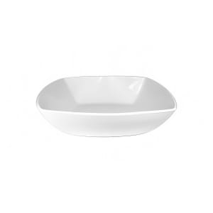 129-QP34 48 oz Square Quad™ Bowl - Porcelain, European White