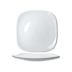 129-QP7 7 3/4" Square Quad™ Plate - Porcelain, European White