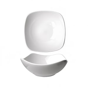 129-QP15 50 oz Square Quad™ Bowl - Porcelain, European White