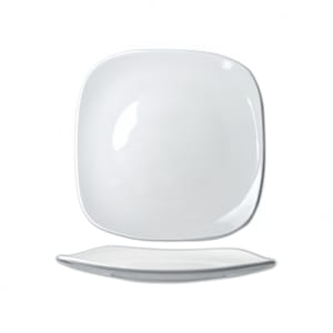 129-QP20 11 5/8" Square Quad™ Plate - Porcelain, European White