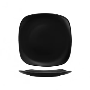 129-QP7MB 7 3/4" Square Quad™ Plate - Porcelain, Matte Black