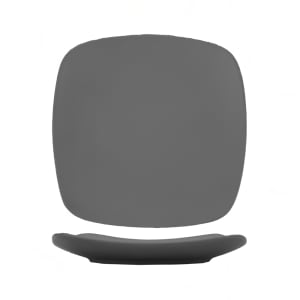 129-QP20MG 11 5/8" Square Quad™ Plate - Porcelain, Matte Gray
