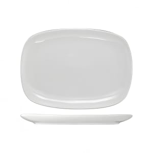 129-QP12 12" x 9" Rectangular Quad™ Platter - Porcelain, European White