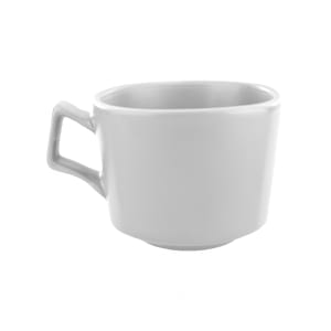 129-QP23 8 oz Quad™ Cup - Porcelain, European White
