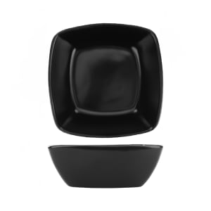 129-QP32MB 18 oz Square Quad™ Bowl - Porcelain, Matte Black