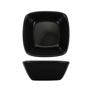 129-QP31MB 6 oz Square Quad™ Fruit Dish - Porcelain, Matte Black