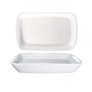 129-QP106 10" x 6 3/8" Rectangular Quad™ Platter - Porcelain, European White
