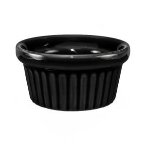 129-RAMF2B 2 oz Cancun™ Ramekin - Ceramic, Black