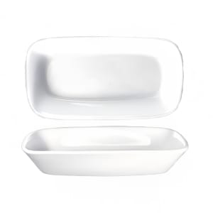 129-QP84 14 oz Rectangular Quad™ Dish - Porcelain, European White
