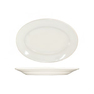 129-RO12 10 3/8" x 7 1/4" Oval Roma™ Platter - Ceramic, American White