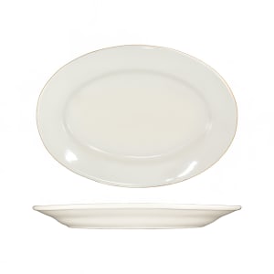 129-RO13 11 1/2" x 8 1/4" Oval Roma™ Platter - Ceramic, American White