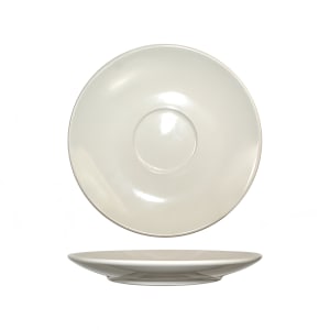 129-RO66 6 1/4" Round Roma™ Cappuccino Saucer - Ceramic, American White
