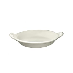 129-SEGG655 10 oz. Round, Au Gratin Egg Dish - Ceramic, American White