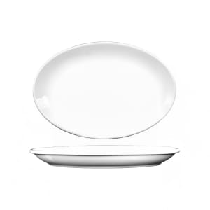 129-TN51DO51 15 1/2" x 11 3/4" Oval Torino™ Platter - Porcelain, European White