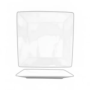 129-SP20 11 1/4" Square Slope™ Plate - Porcelain, Bright White