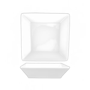 129-SP88 46 oz Square Slope™ Bowl - Porcelain, Bright White