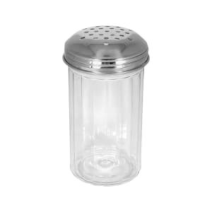129-SPIC 12 oz Plastic Cheese Shaker w/ Perforated Top, Holloware, Clear