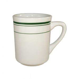 129-VE17 8-1/2 oz Verona™ Toledo Mug - Ceramic, American White/Green