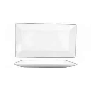 129-SP13 11 1/2" x 6 1/2" Rectangular Slope™ Platter - Porcelain, Bright White