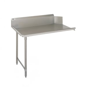 416-EDTC8S30L48 48" Clean Dishtable w/ Galvanized Legs & 18 ga Stainless Top, L to R