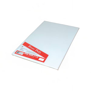 416-P1037 Cutting Board, Reversible Poly, Shrink Wrapped, 15 x 20 x  3/4", White