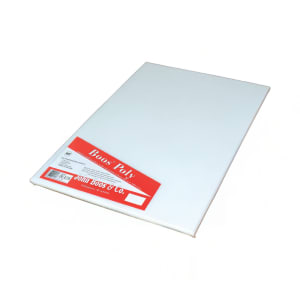 416-P1080 Cutting Board, Reversible Poly, Shrink Wrapped, 12 x 18 x 1", White