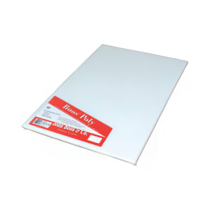 416-P1092 Cutting Board, Reversible Poly, Shrink Wrapped, 18 x 18 x  1/2", White