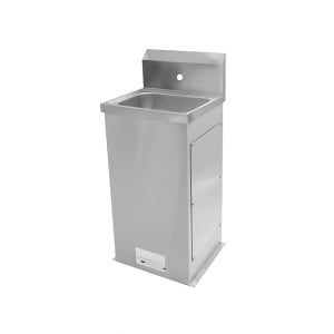 416-PBHSF1410 Pedestal Commercial Hand Sink w/ 13 1/2"L x 9 1/2"W x 5"D Bowl, Pedal Valve