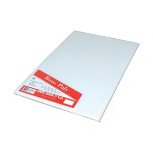 416-P1084 Cutting Board, Reversible Poly, Shrink Wrapped, 12 x 24 x 1", White